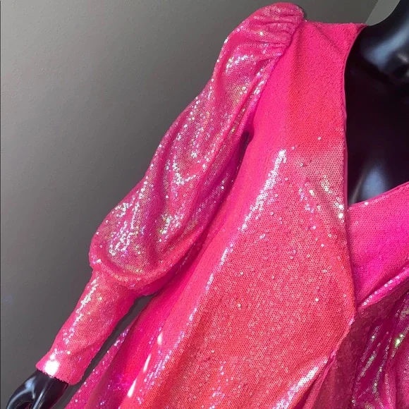 Gianni Bini Pink Sequin Fun Birthday Party Dress NWoTs - Picture 12 of 15